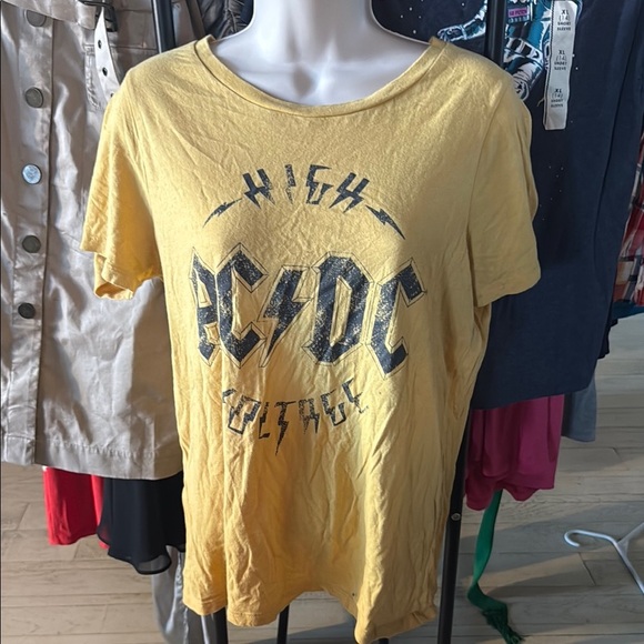 AC/DC Yellow Graphic Tee - Picture 1 of 2